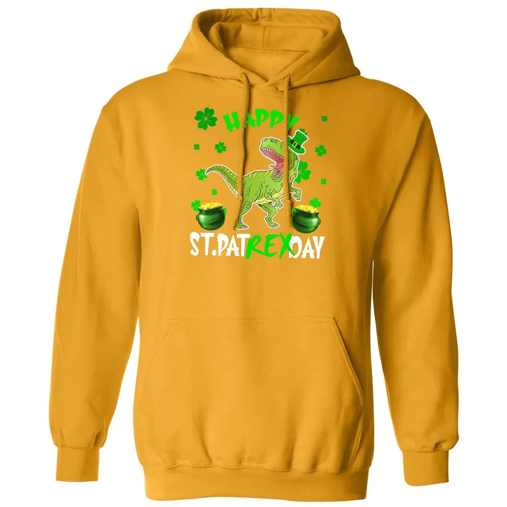 Happy St Patrex Day T Rex Lover St Patrick s Day Irish Gifts Classic Unisex Hoodie - 12