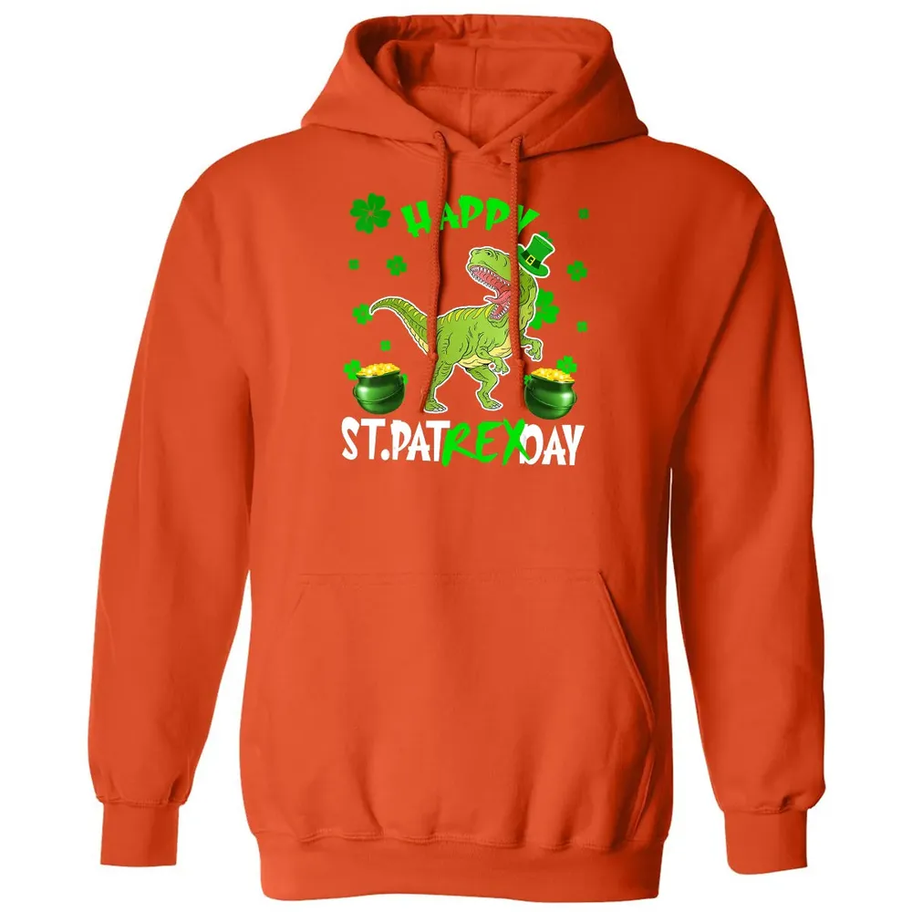 Happy St Patrex Day T Rex Lover St Patrick s Day Irish Gifts Classic Unisex Hoodie - 10