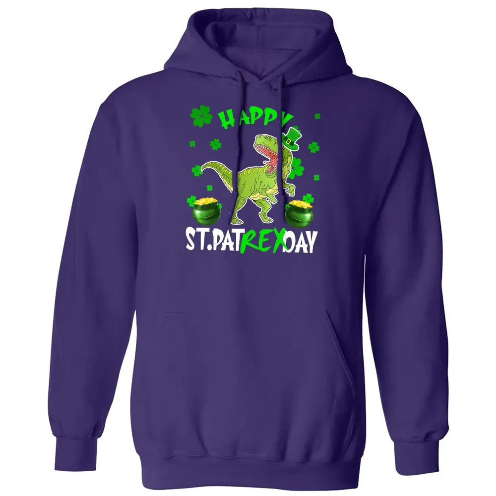 Happy St Patrex Day T Rex Lover St Patrick s Day Irish Gifts Classic Unisex Hoodie - 6
