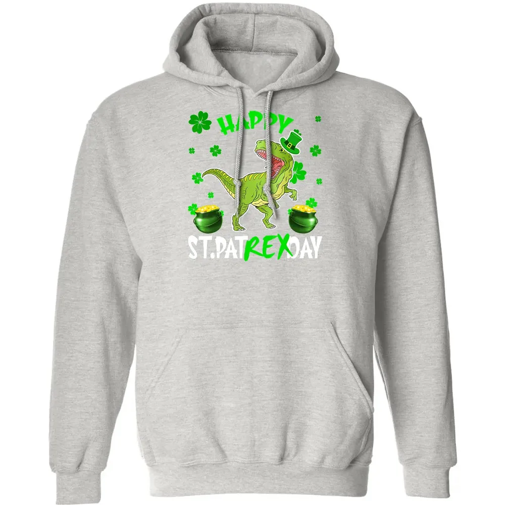Happy St Patrex Day T Rex Lover St Patrick s Day Irish Gifts Classic Unisex Hoodie - 8
