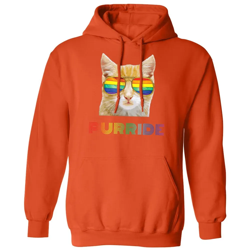 Gay Pride s for Women Men LGBT Cat Gift Purride Classic Unisex Hoodie - 10