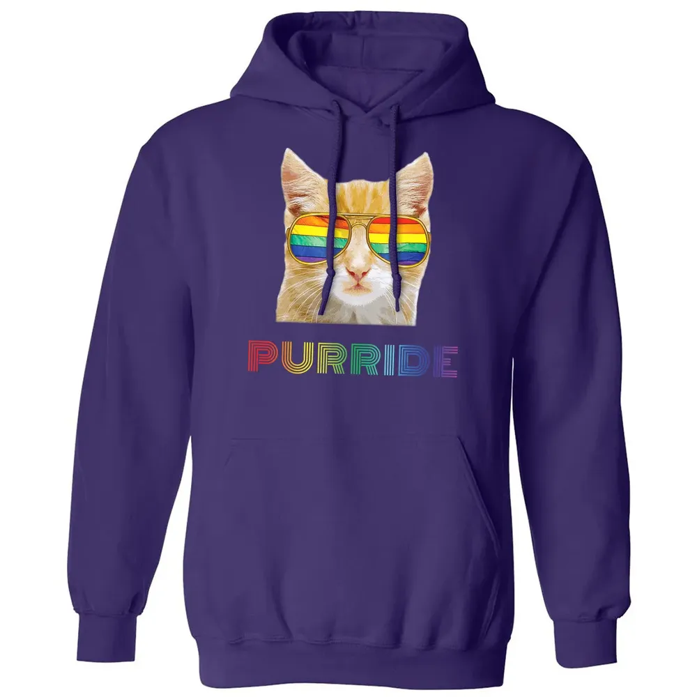 Gay Pride s for Women Men LGBT Cat Gift Purride Classic Unisex Hoodie - 6