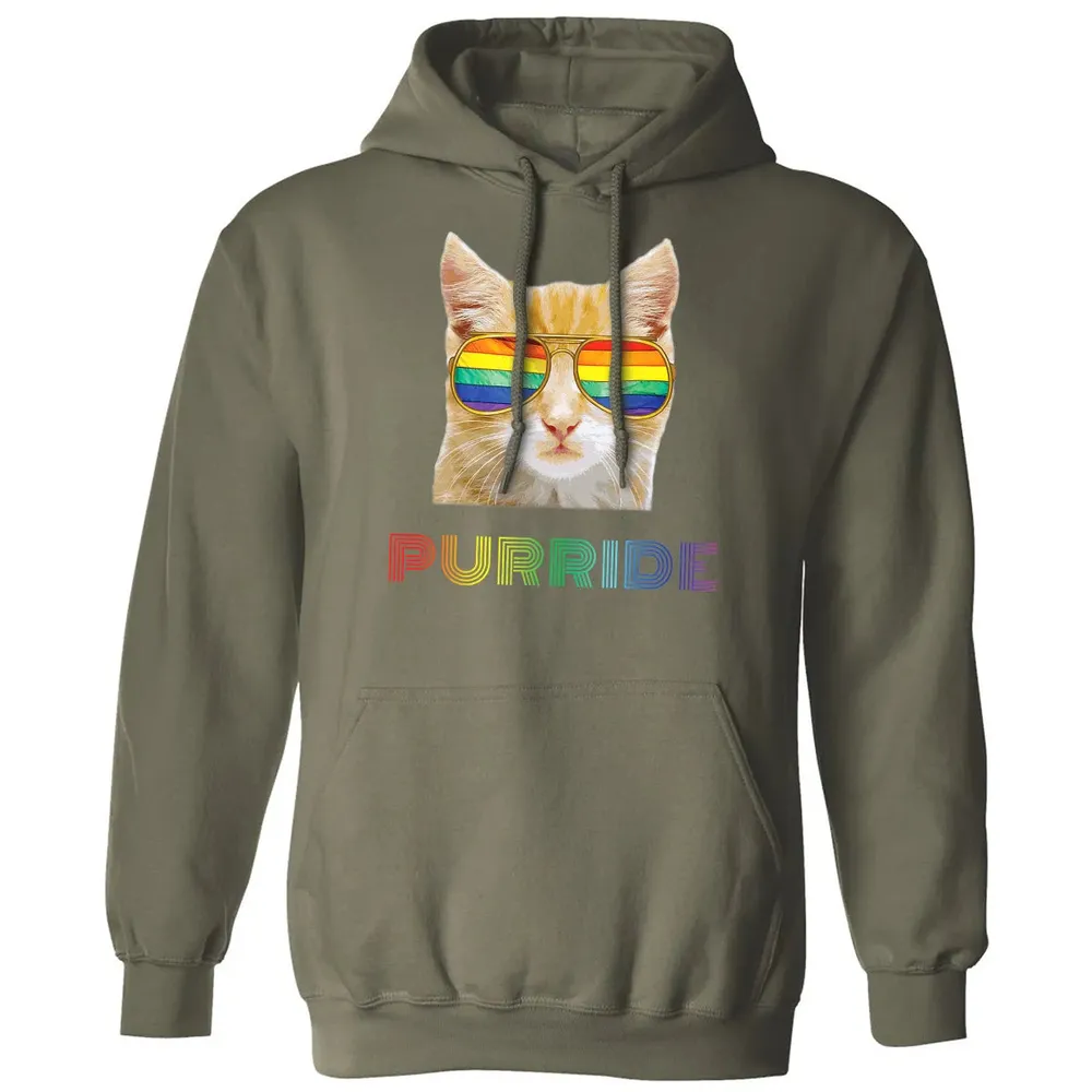 Gay Pride s for Women Men LGBT Cat Gift Purride Classic Unisex Hoodie - 4