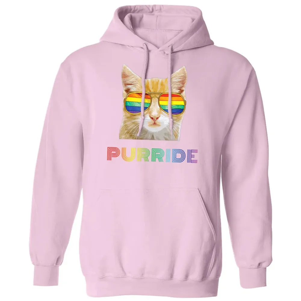 Gay Pride s for Women Men LGBT Cat Gift Purride Classic Unisex Hoodie - 3