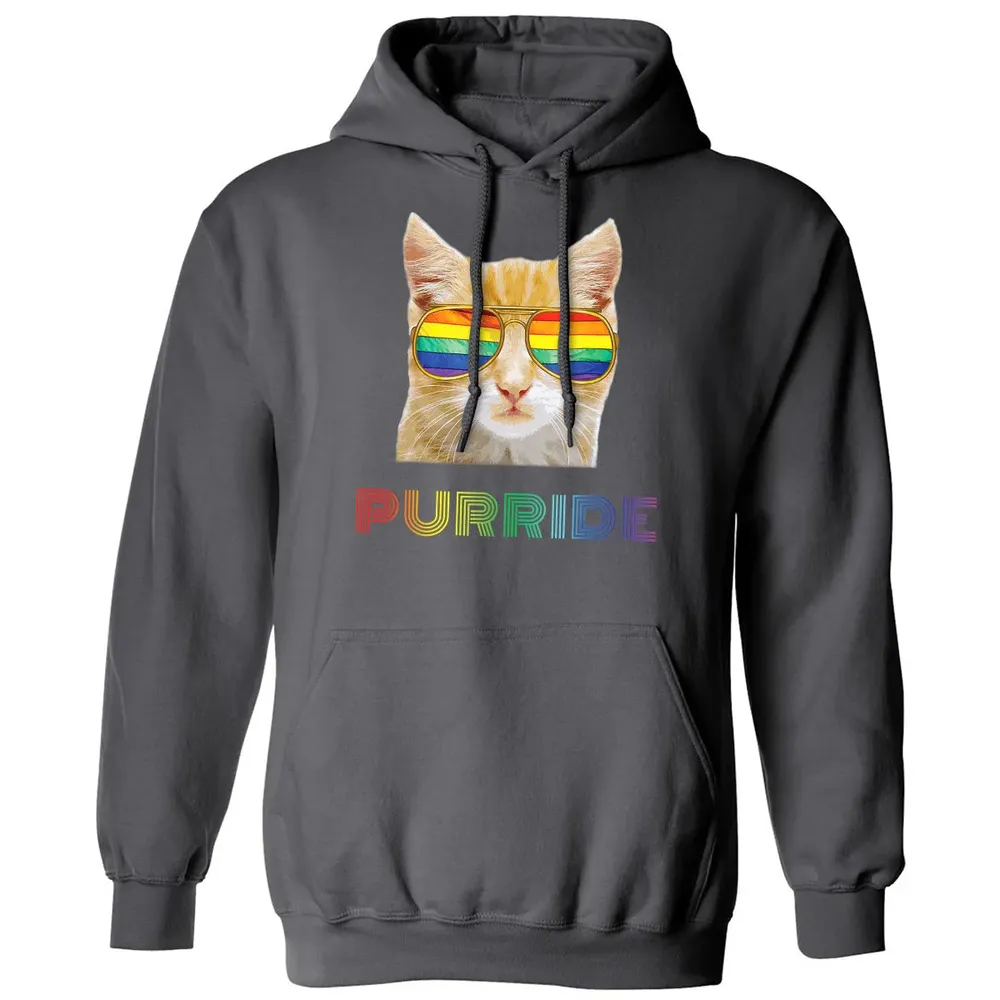 Gay Pride s for Women Men LGBT Cat Gift Purride Classic Unisex Hoodie - 7
