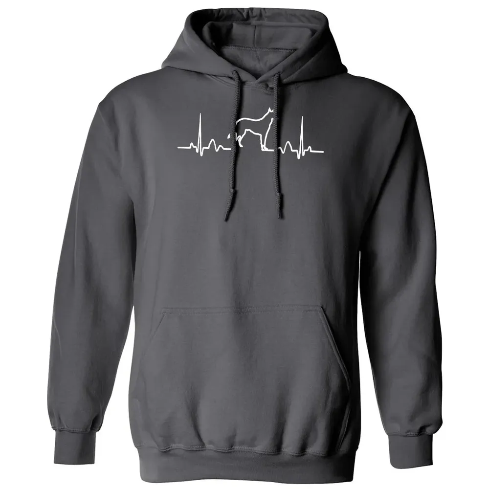German Shepherd Dog Heartbeat Classic Unisex Hoodie - 7