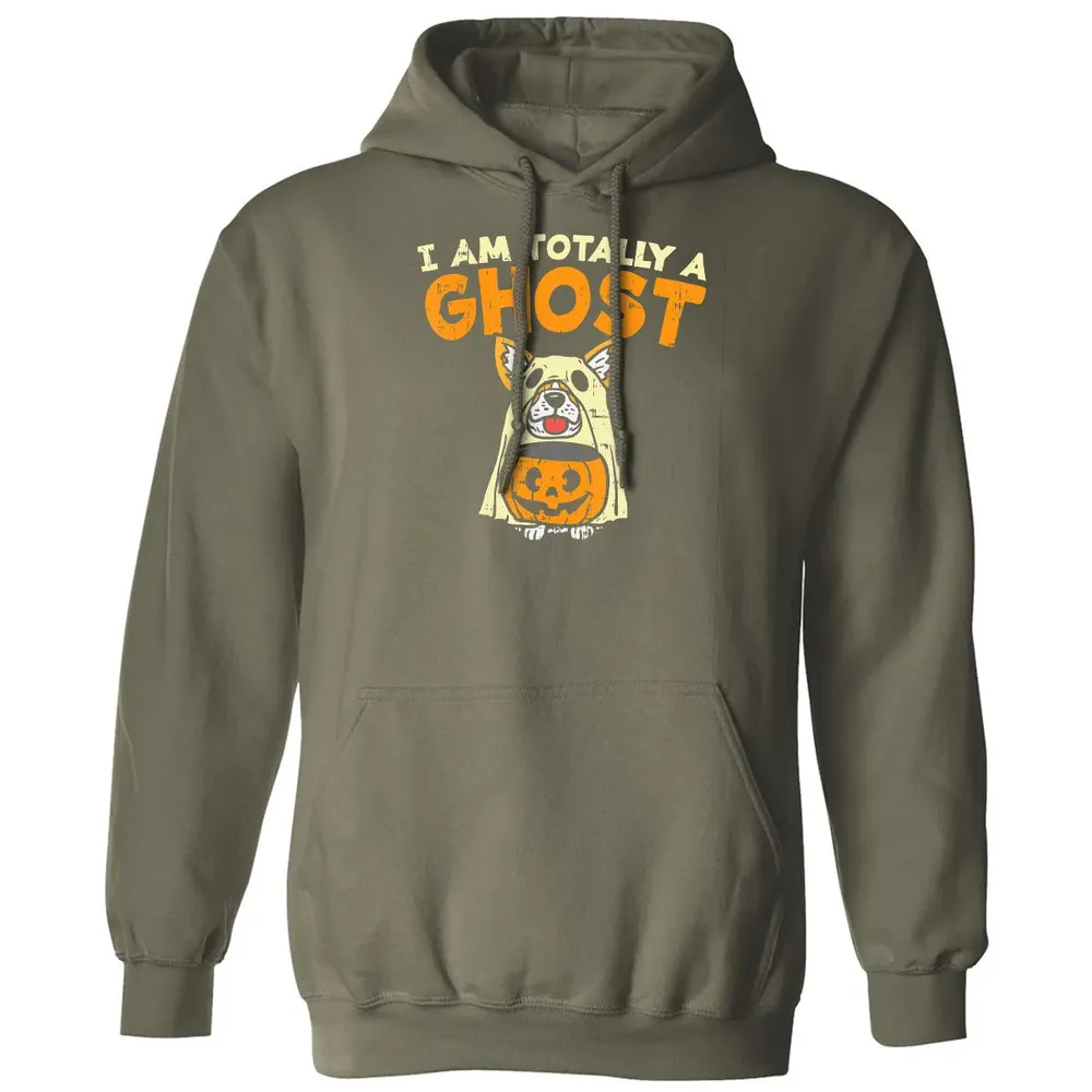 Welsh Corgi Totally Ghost Funny Halloween Costume Dog Owner Classic Unisex Hoodie - 4