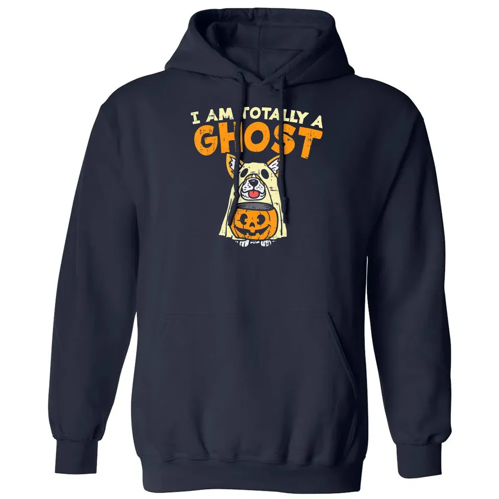Welsh Corgi Totally Ghost Funny Halloween Costume Dog Owner Classic Unisex Hoodie - 2