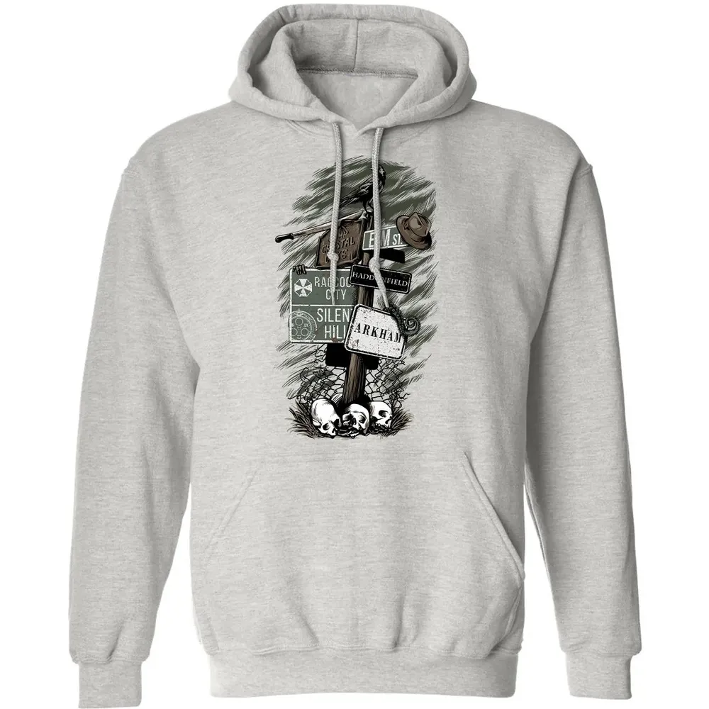 Horror Signpost Classic Unisex Hoodie - 8