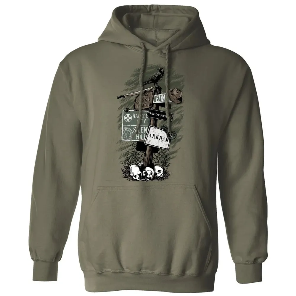 Horror Signpost Classic Unisex Hoodie - 4