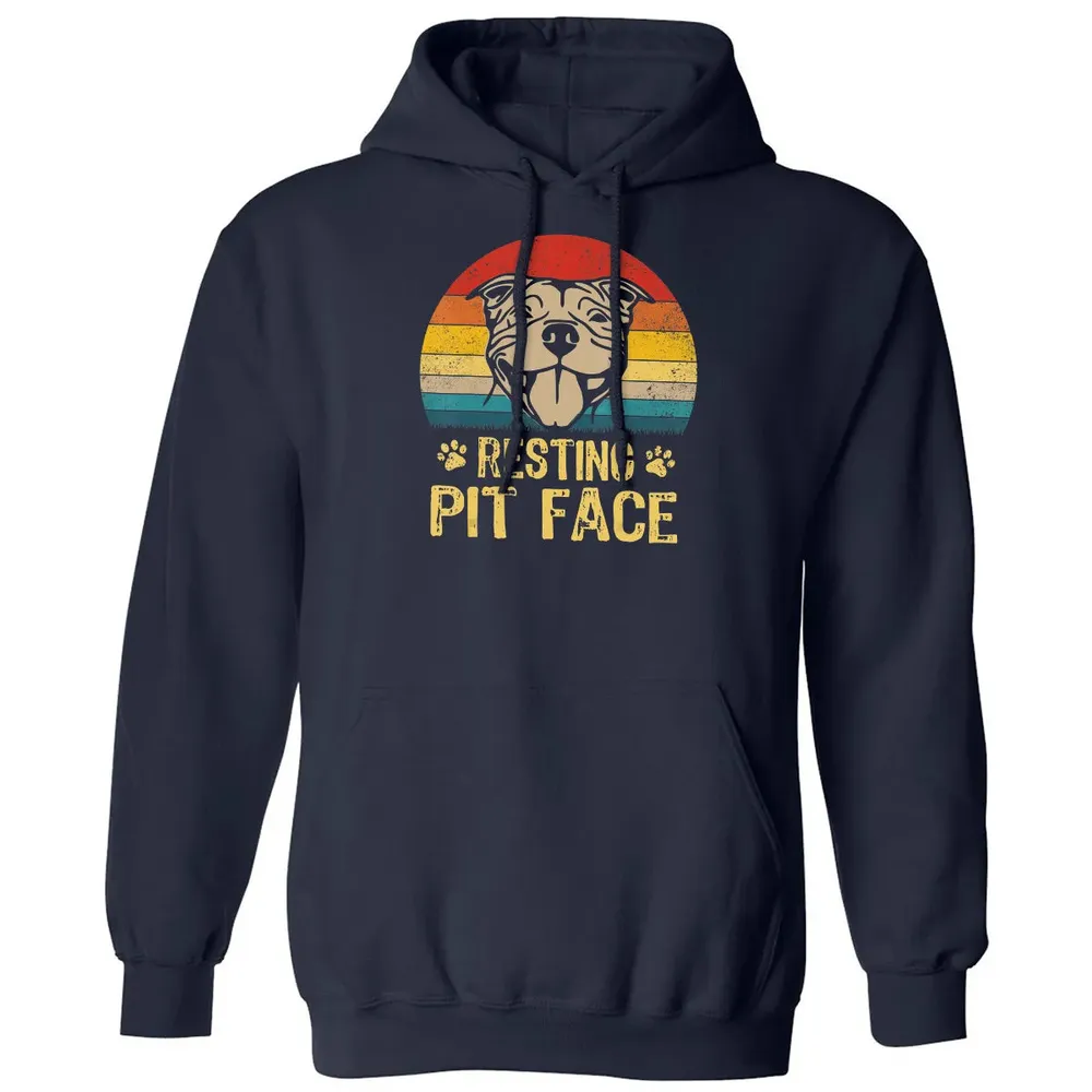 Pitbull Dog Resting Pit Face Classic Unisex Hoodie - 2