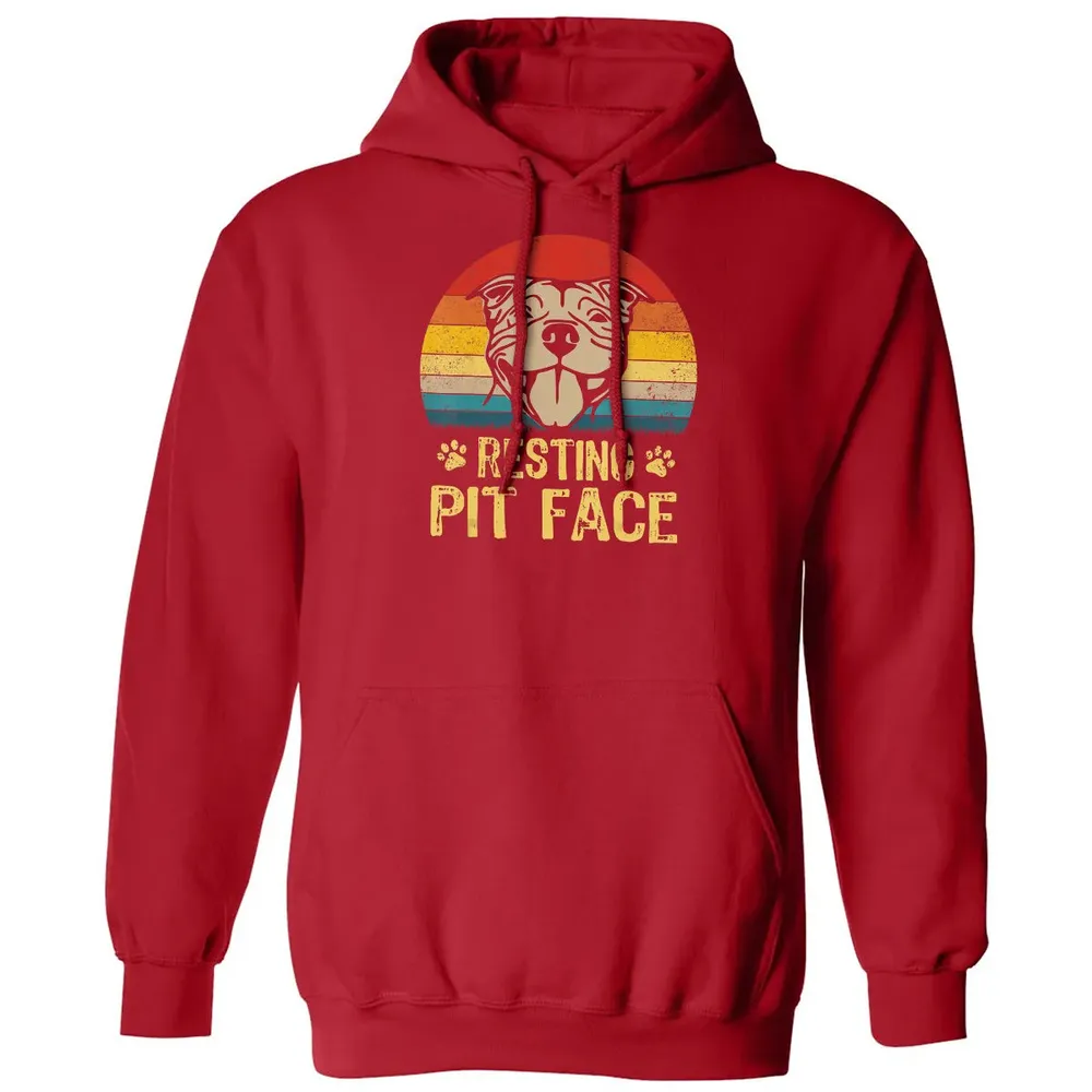 Pitbull Dog Resting Pit Face Classic Unisex Hoodie - 5