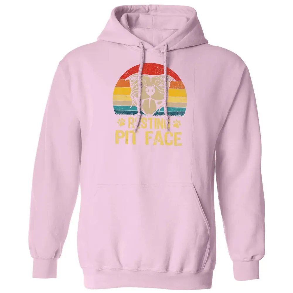 Pitbull Dog Resting Pit Face Classic Unisex Hoodie - 3