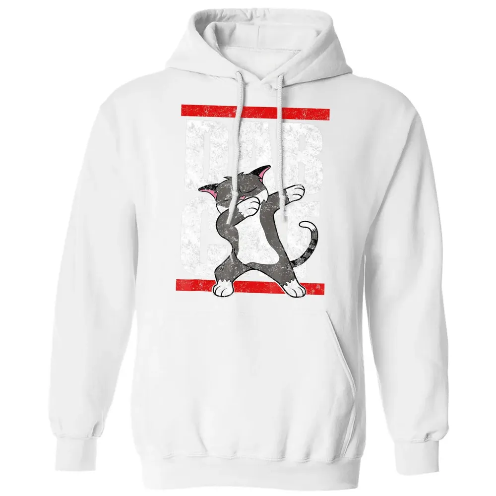 Dab Cat  Dabbing Kitty Feline Pet Distressed Classic Unisex Hoodie - 11