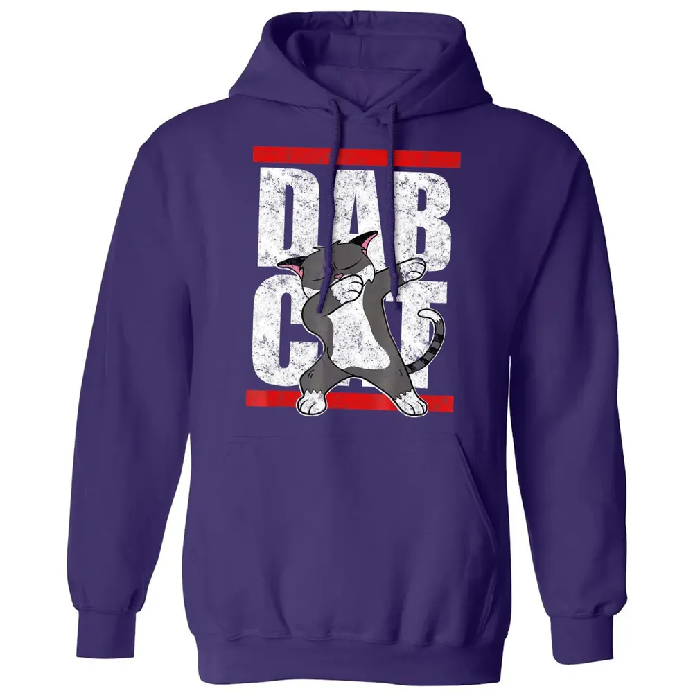 Dab Cat  Dabbing Kitty Feline Pet Distressed Classic Unisex Hoodie - 6