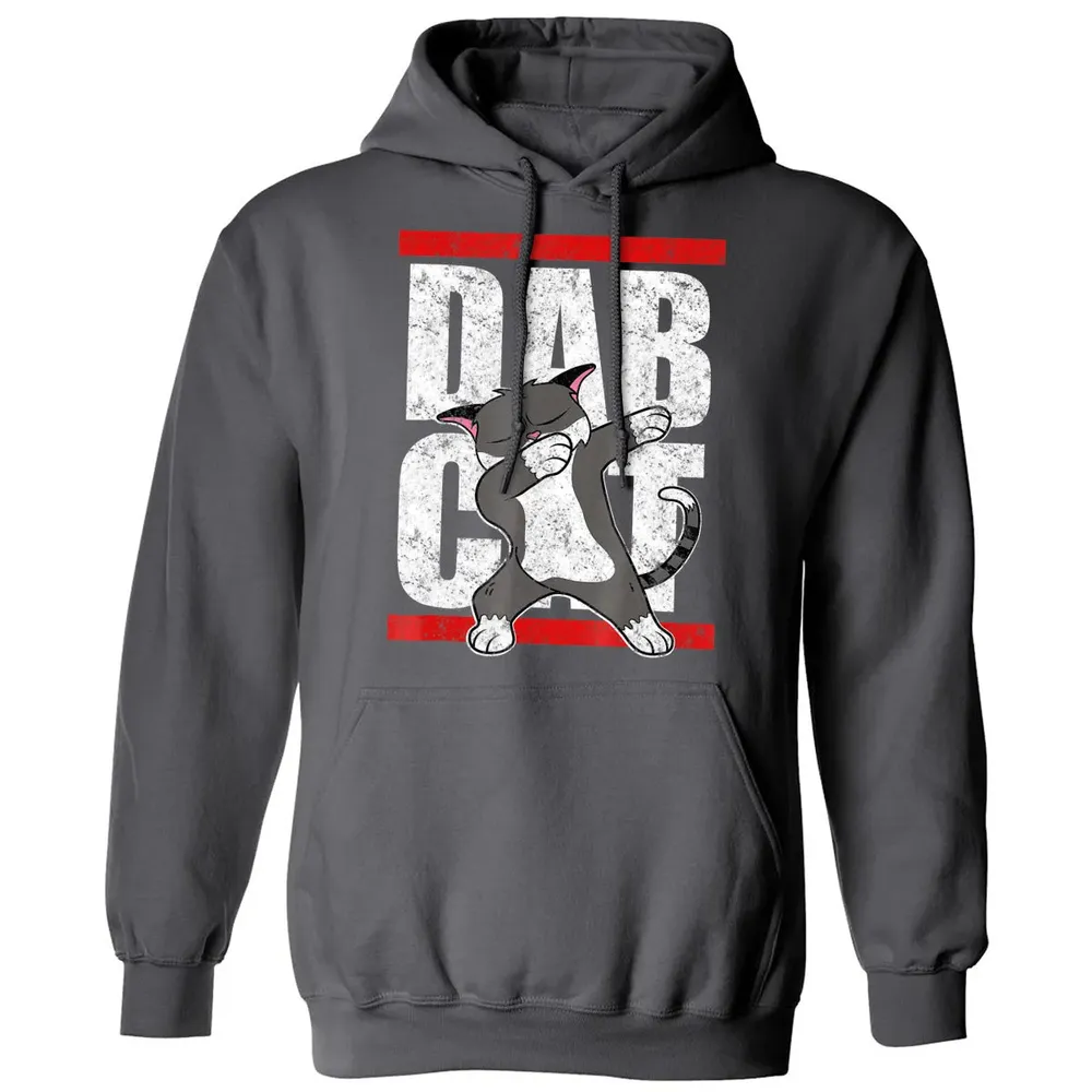Dab Cat  Dabbing Kitty Feline Pet Distressed Classic Unisex Hoodie - 7