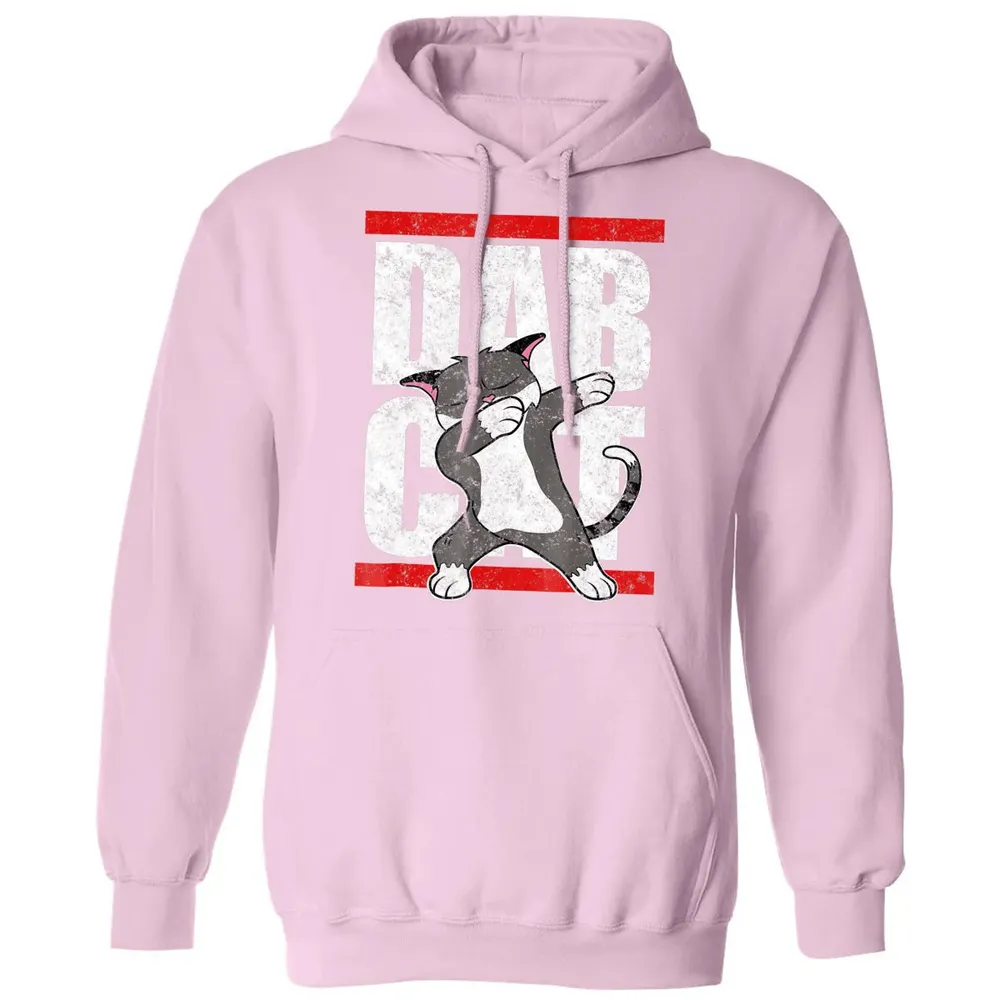 Dab Cat  Dabbing Kitty Feline Pet Distressed Classic Unisex Hoodie - 3