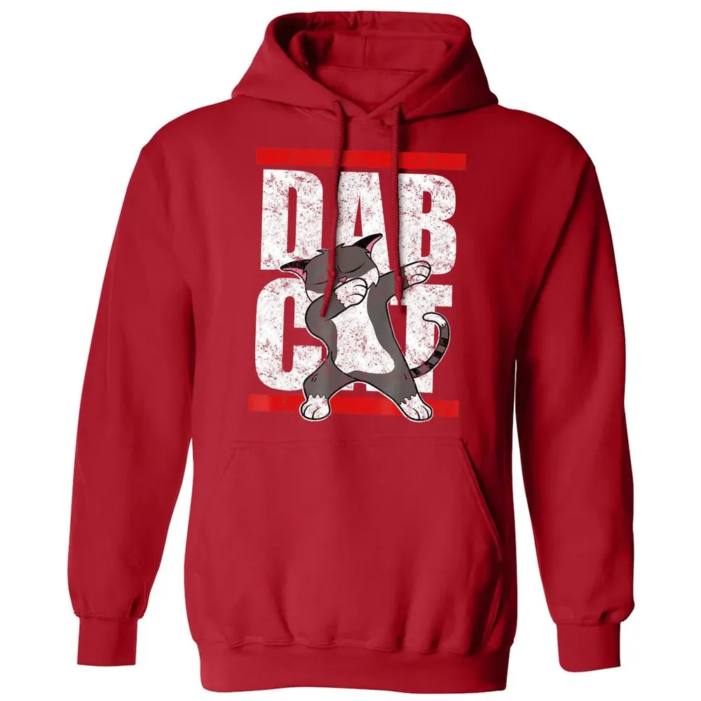 Dab Cat  Dabbing Kitty Feline Pet Distressed Classic Unisex Hoodie - 5