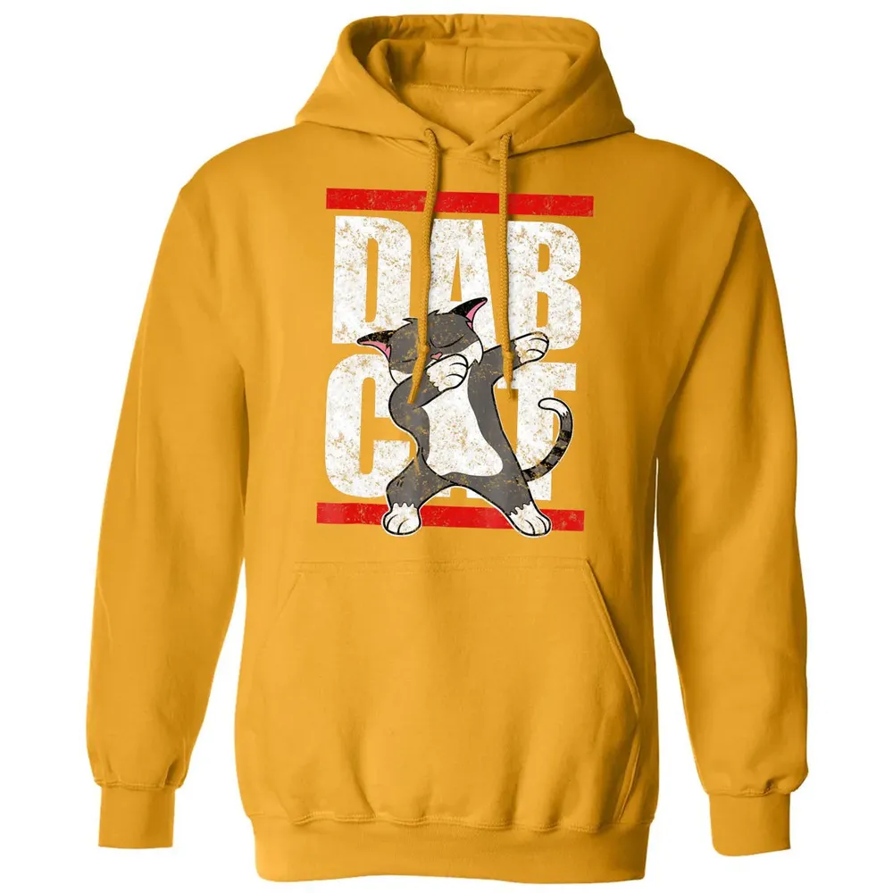Dab Cat  Dabbing Kitty Feline Pet Distressed Classic Unisex Hoodie - 12