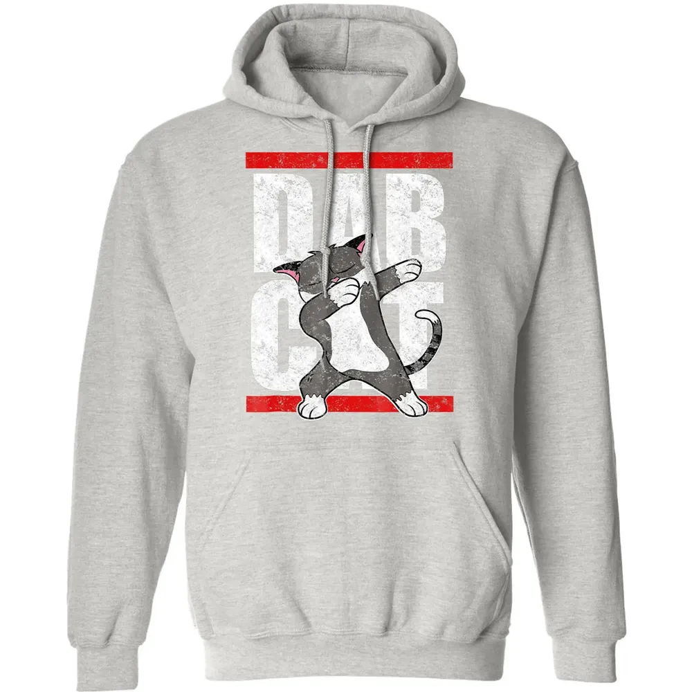 Dab Cat  Dabbing Kitty Feline Pet Distressed Classic Unisex Hoodie - 8