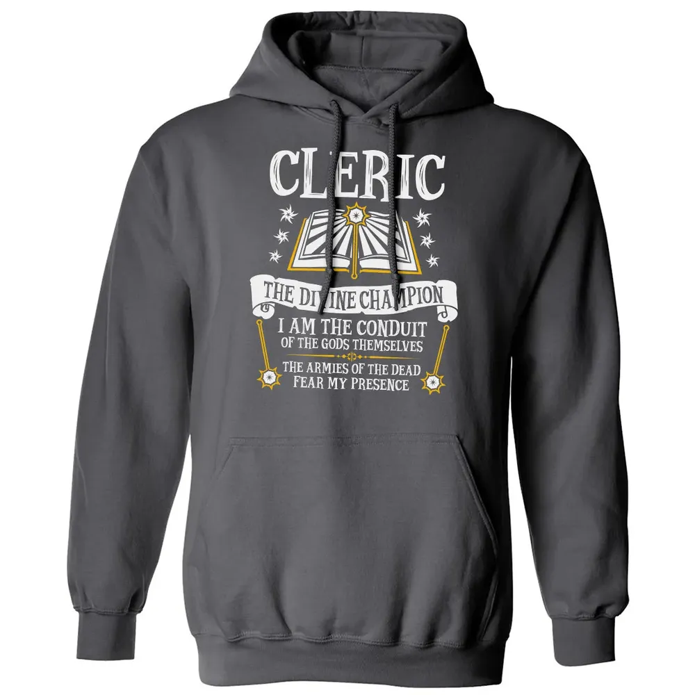 CLERIC, THE DIVINE CHAMPION (Black) Classic Unisex Hoodie - 7