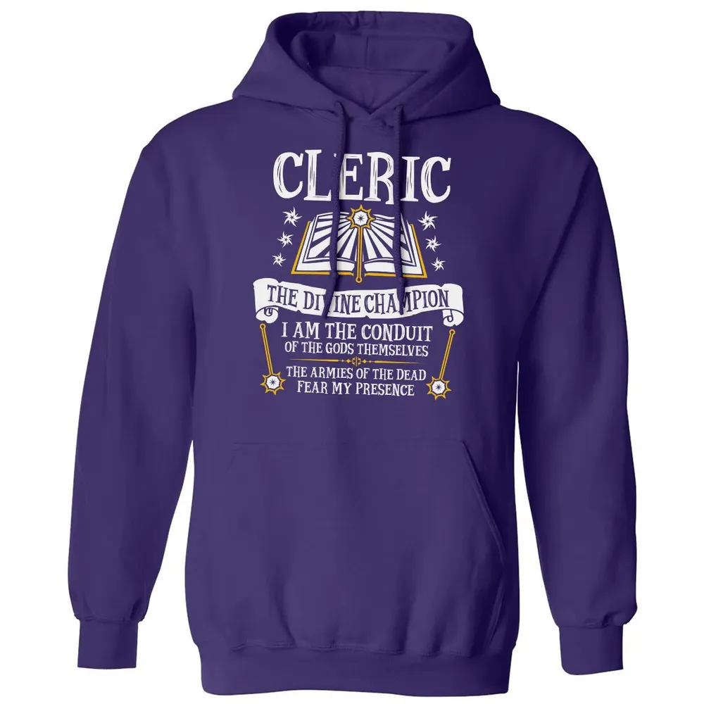 CLERIC, THE DIVINE CHAMPION (Black) Classic Unisex Hoodie - 6
