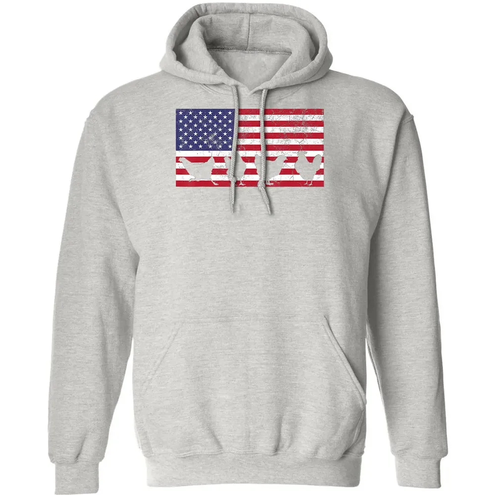 American Flag  Chicken USA 4th of July  Gift Classic Unisex Hoodie - 8