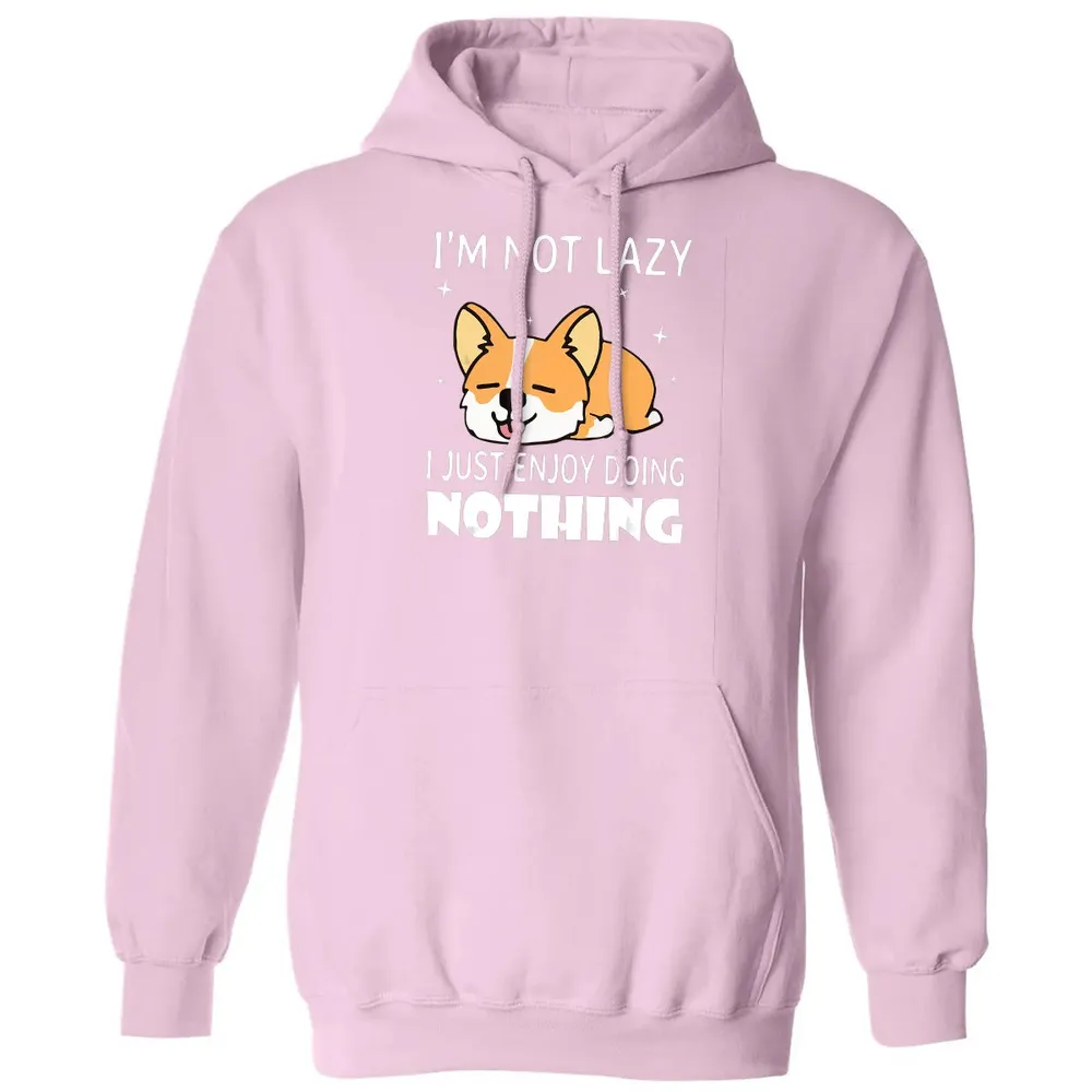 I'm not lazy I just enjoy doing nothing Corgi Funny Classic Unisex Hoodie - 3