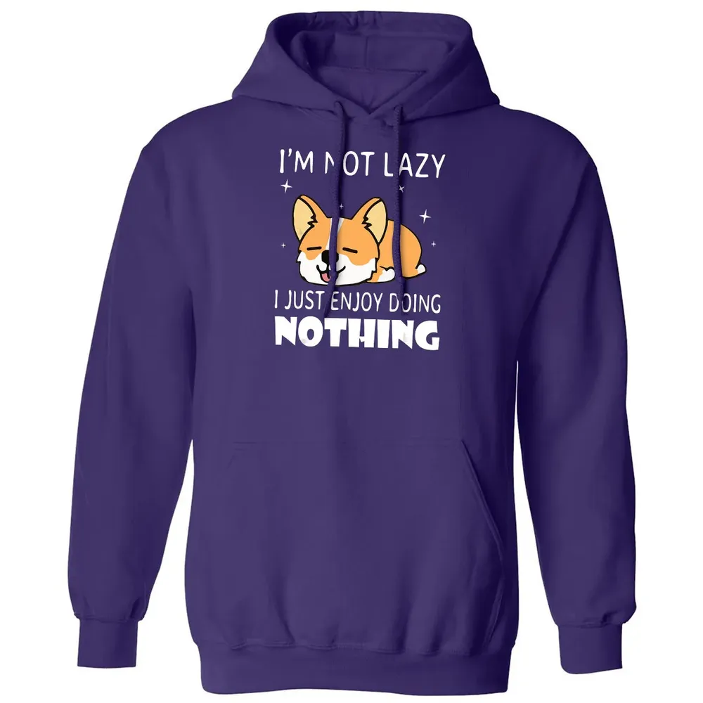 I'm not lazy I just enjoy doing nothing Corgi Funny Classic Unisex Hoodie - 6