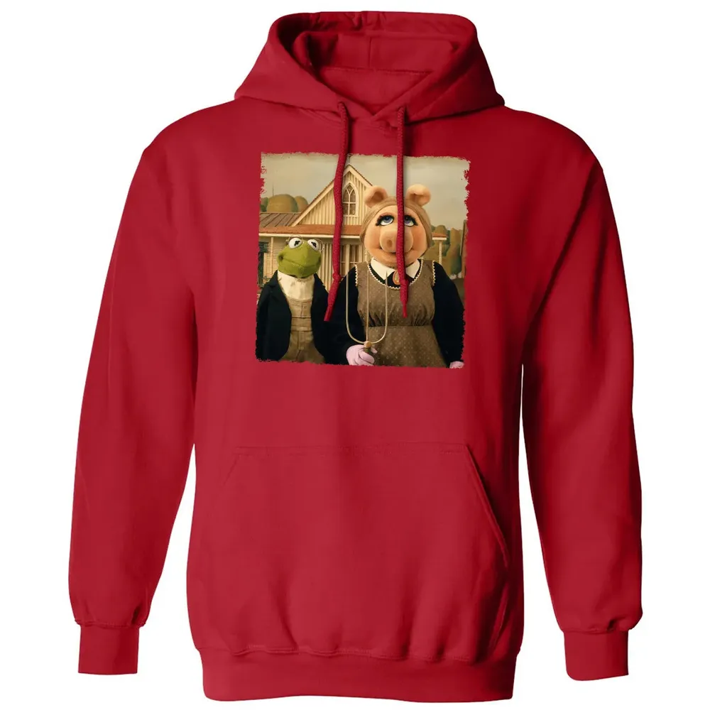 Ms Piggy's American Gothic Classic Unisex Hoodie - 5