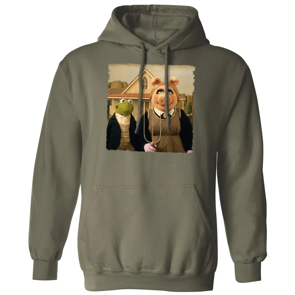 Ms Piggy's American Gothic Classic Unisex Hoodie - 4