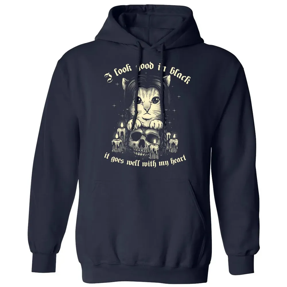 I Look good in black Classic Unisex Hoodie - 2