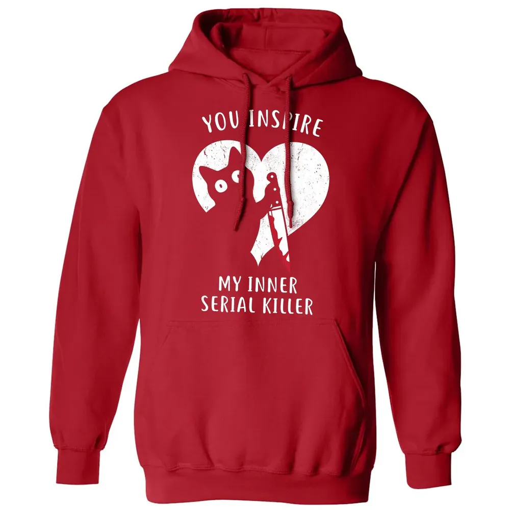You Inspire My Inner Serial Killer Funny Cat Lover Classic Unisex Hoodie - 5