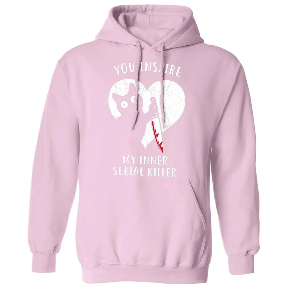 You Inspire My Inner Serial Killer Funny Cat Lover Classic Unisex Hoodie - 3