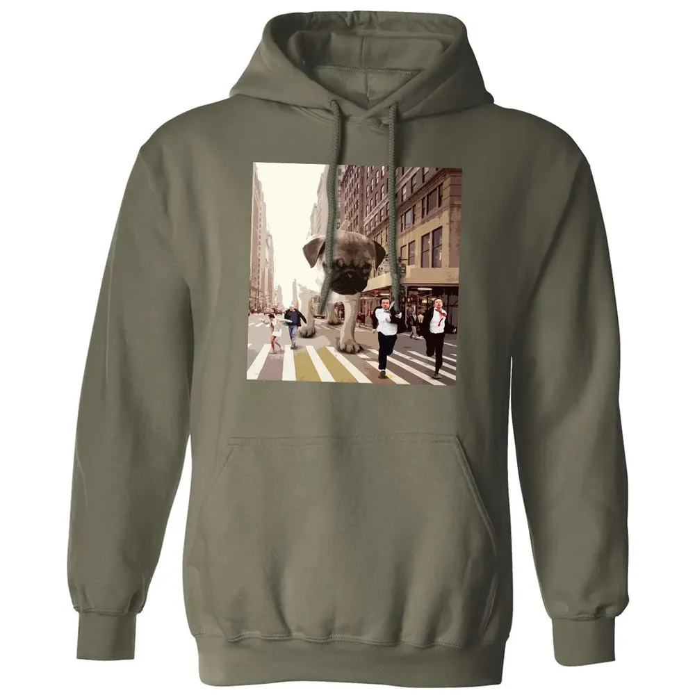 PUGZILLA   Funny Pug T for Dog lovers to Halloween Classic Unisex Hoodie - 4