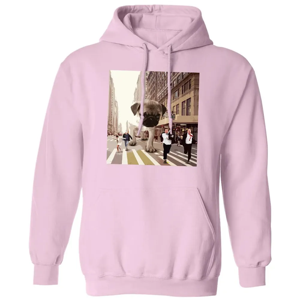 PUGZILLA   Funny Pug T for Dog lovers to Halloween Classic Unisex Hoodie - 3