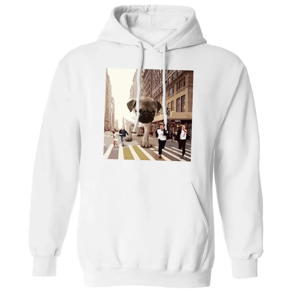 PUGZILLA   Funny Pug T for Dog lovers to Halloween Classic Unisex Hoodie - 11