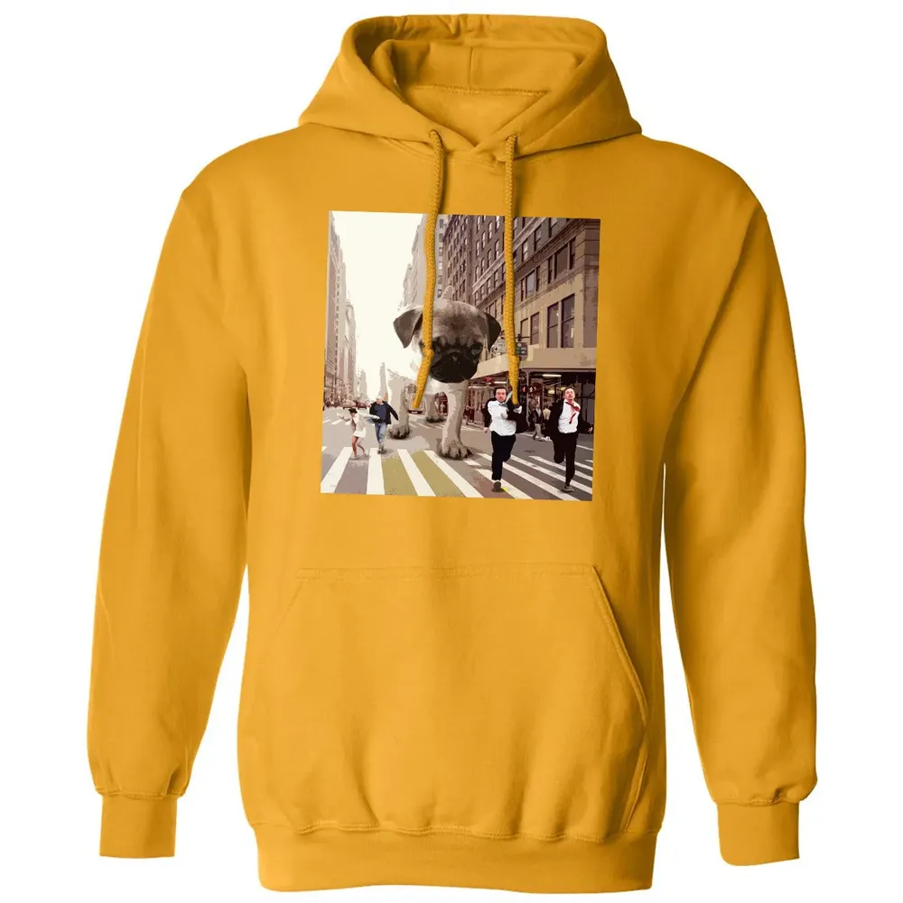 PUGZILLA   Funny Pug T for Dog lovers to Halloween Classic Unisex Hoodie - 12