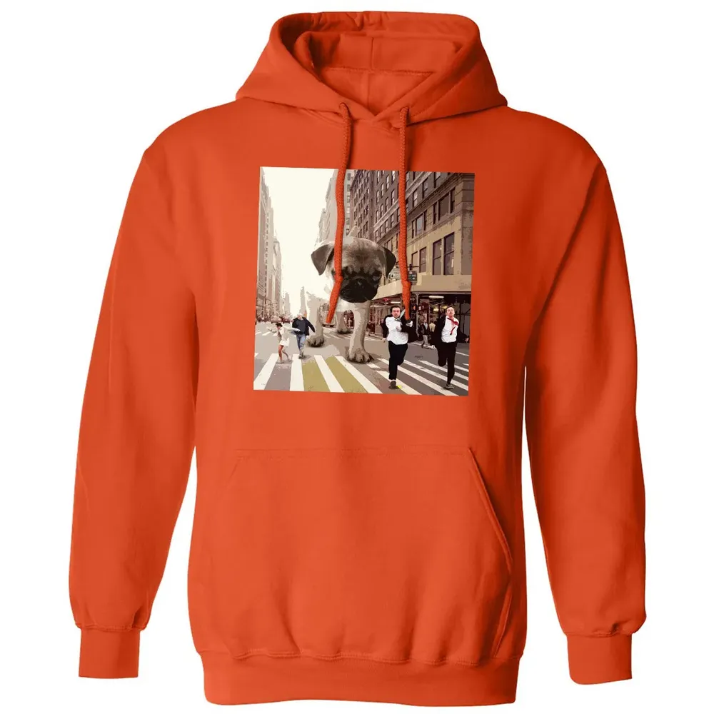 PUGZILLA   Funny Pug T for Dog lovers to Halloween Classic Unisex Hoodie - 10