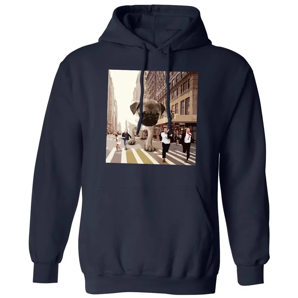 PUGZILLA   Funny Pug T for Dog lovers to Halloween Classic Unisex Hoodie - 2
