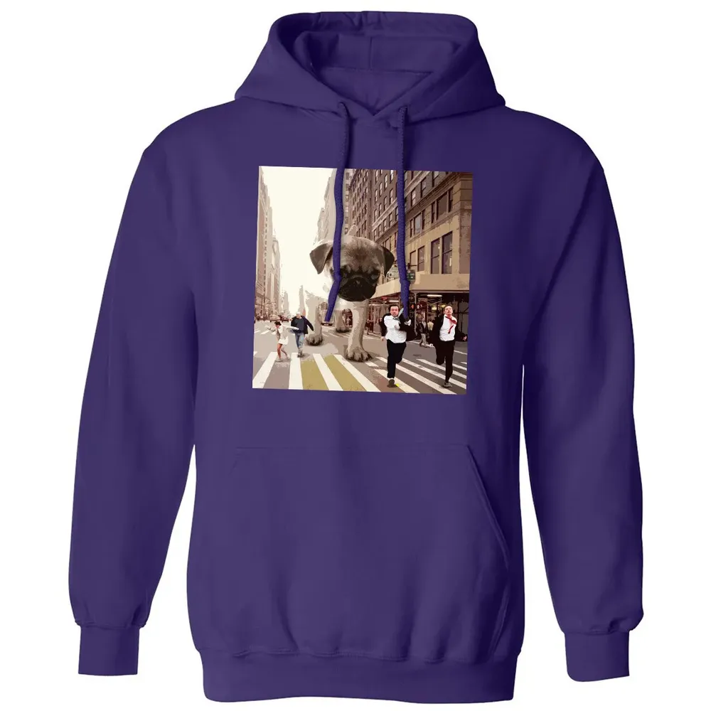 PUGZILLA   Funny Pug T for Dog lovers to Halloween Classic Unisex Hoodie - 6