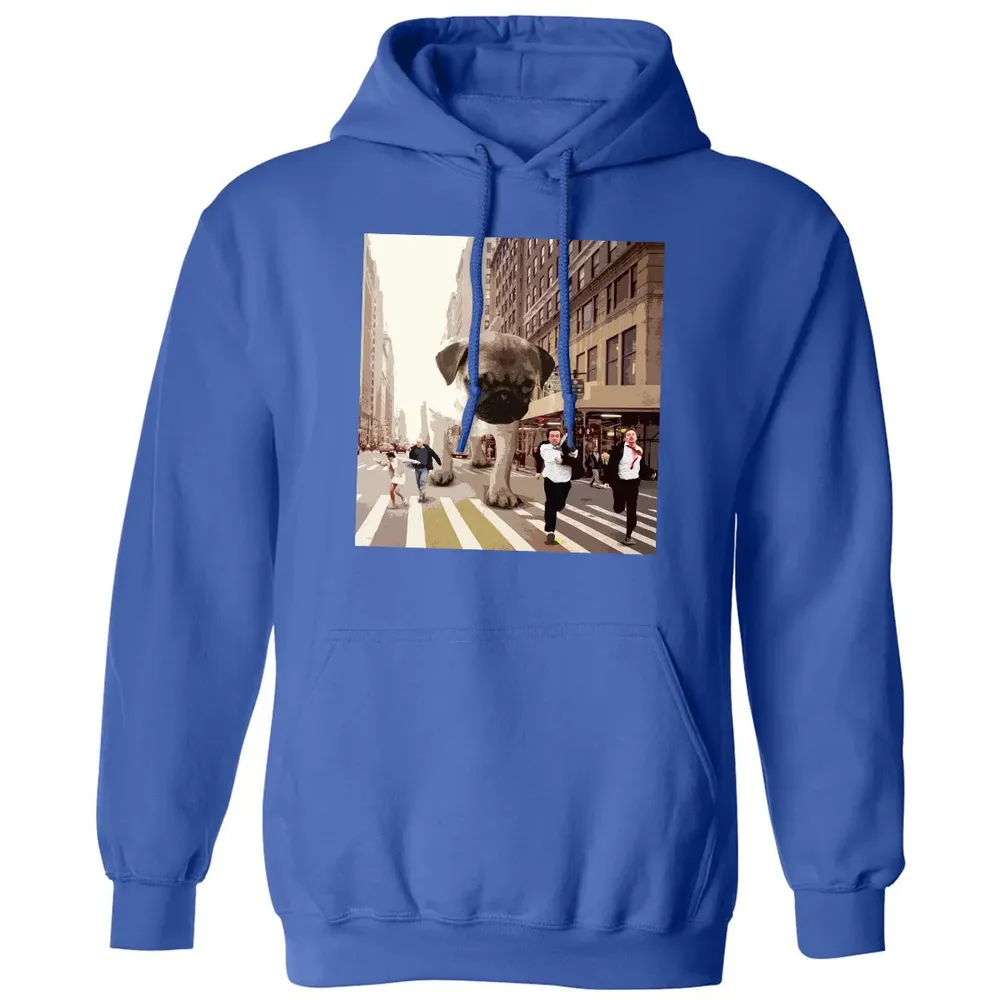 PUGZILLA   Funny Pug T for Dog lovers to Halloween Classic Unisex Hoodie - 9