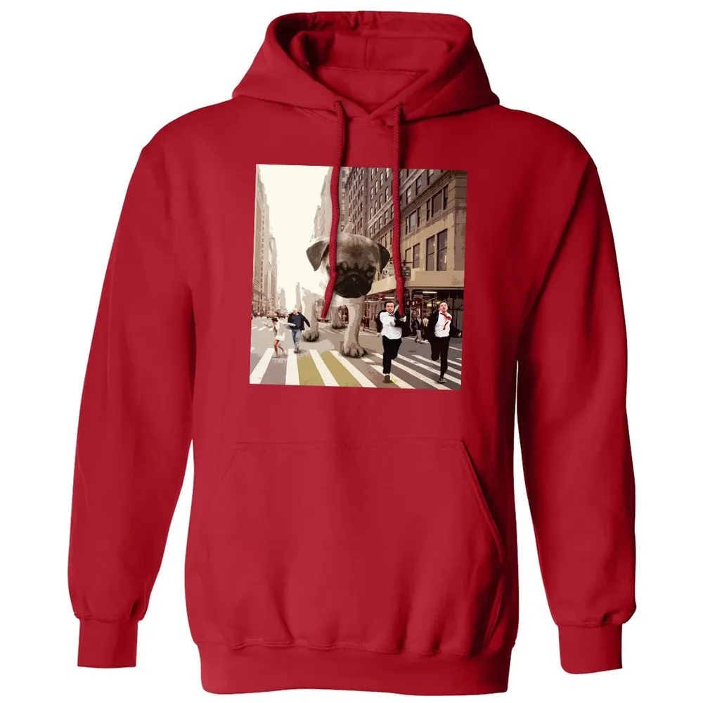 PUGZILLA   Funny Pug T for Dog lovers to Halloween Classic Unisex Hoodie - 5
