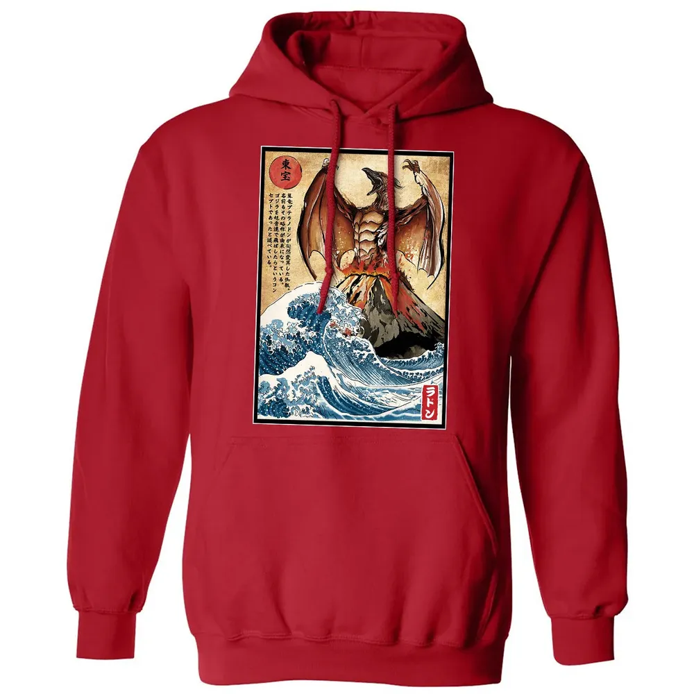 Fire Pteranodon in Japan Classic Unisex Hoodie - 5