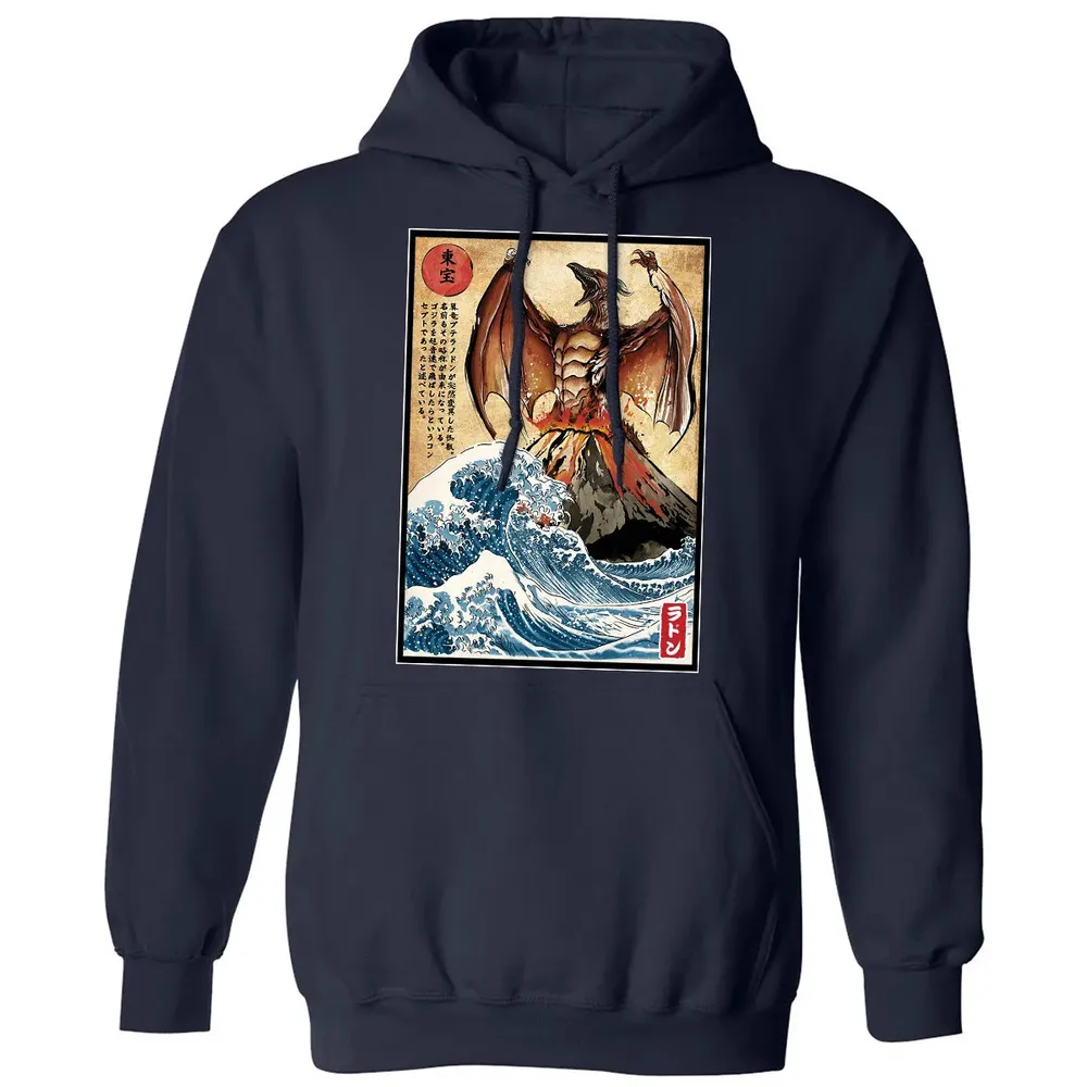 Fire Pteranodon in Japan Classic Unisex Hoodie - 2