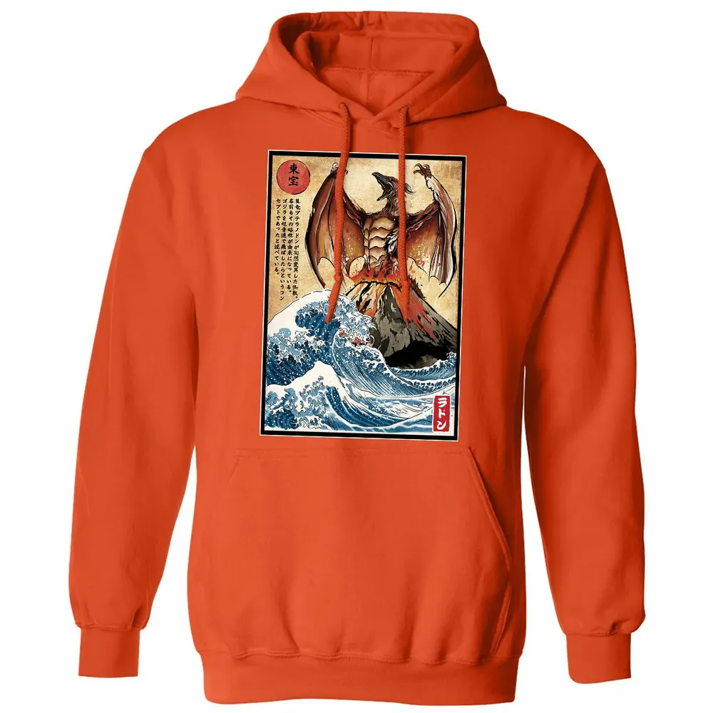 Fire Pteranodon in Japan Classic Unisex Hoodie - 10
