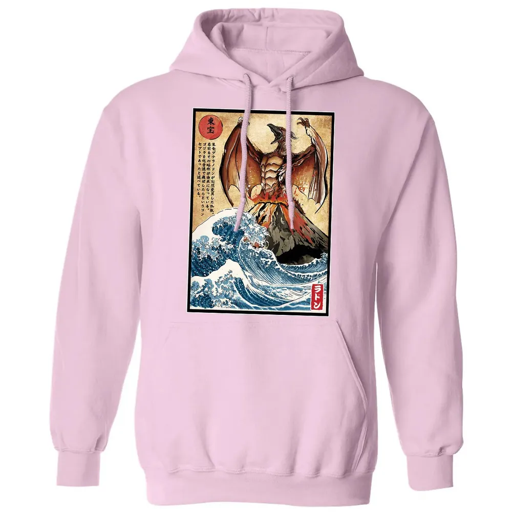 Fire Pteranodon in Japan Classic Unisex Hoodie - 3