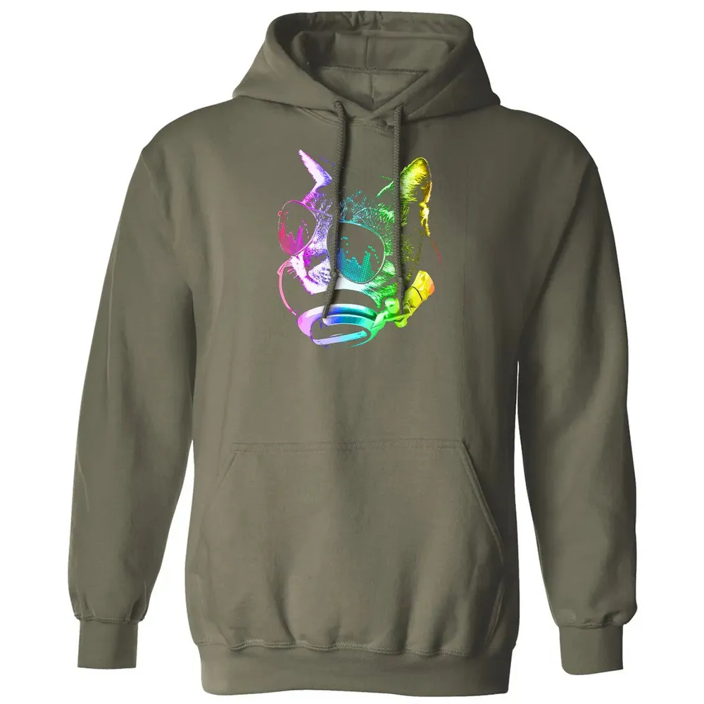 Rainbow Music Cat Classic Unisex Hoodie - 4