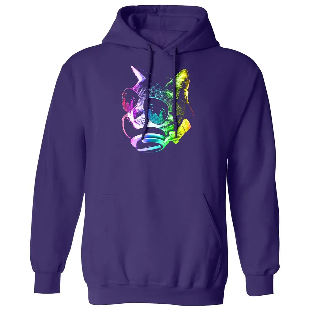Rainbow Music Cat Classic Unisex Hoodie - 6