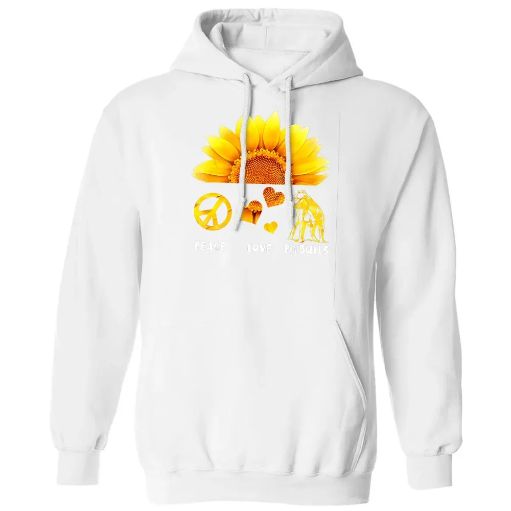 Peace + Love + Pitbulls Classic Unisex Hoodie - 11